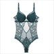 Lace Bodysuit Lingerie With Push Up Bra And Thongs Set
