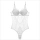 Lace Bodysuit Lingerie With Push Up Bra And Thongs Set