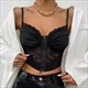 Lace-Breasted Pleated Camisole Corset Top
