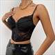 Lace-Breasted Pleated Camisole Corset Top