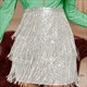 Sequined Patchwork Tassel Party Dress