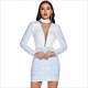 Sequin Square Collar Mini Dress