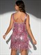black and White Sequin Summer Dress
