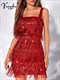 black and White Sequin Summer Dress