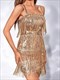 black and White Sequin Summer Dress