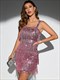 black and White Sequin Summer Dress