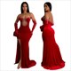 Velvet Maxi Dress With Diamonds And Gloves