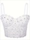 rhinestone Lace Cami Corset: Push-Up, Tummy Control Shapewear