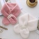 women's Faux Fur Cross Scarf: Cozy Winter Warmth