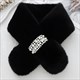 women's Faux Fur Cross Scarf: Cozy Winter Warmth