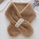 women's Faux Fur Cross Scarf: Cozy Winter Warmth