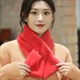 women's Faux Fur Cross Scarf: Cozy Winter Warmth