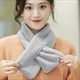 women's Faux Fur Cross Scarf: Cozy Winter Warmth