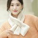 women's Faux Fur Cross Scarf: Cozy Winter Warmth