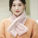 women's Faux Fur Cross Scarf: Cozy Winter Warmth