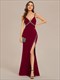elegant V-Neck Side-Split Fishtail Evening Gowns