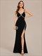 elegant V-Neck Side-Split Fishtail Evening Gowns