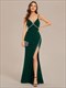 elegant V-Neck Side-Split Fishtail Evening Gowns