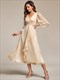 sparkling Chiffon Wedding Dresses: Long Sleeves, Timeless Elegance