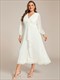 sparkling Chiffon Wedding Dresses: Long Sleeves, Timeless Elegance
