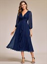 sparkling Chiffon Wedding Dresses: Long Sleeves, Timeless Elegance