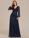 chic Chiffon V-Neck Maxi Guest Dress