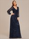 chic Chiffon V-Neck Maxi Guest Dress