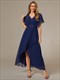 elegant Chiffon Appliqued High-Low Evening Dress