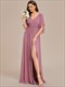 elegant V-Neck Pleated Chiffon Bridesmaid Dresses