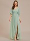 elegant V-Neck Pleated Chiffon Bridesmaid Dresses