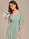 elegant V-Neck Pleated Chiffon Bridesmaid Dresses