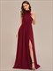elegant Chiffon Halter Neckline Evening Gowns