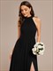 elegant Chiffon Halter Neckline Evening Gowns