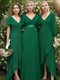 maxi Long Chiffon Evening Gowns with Sleeves