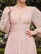 maxi Long Chiffon Evening Gowns with Sleeves