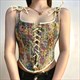 lace-Up Boned Overbust Corset Crop Top