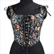 lace-Up Boned Overbust Corset Crop Top
