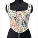 lace-Up Boned Overbust Corset Crop Top