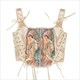 Floral Embroidery Bustier Corset Top For Women