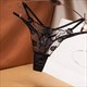 seductive Sheer Thong: Embroidered Mesh Yarn For Alluring Temptation