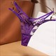 seductive Sheer Thong: Embroidered Mesh Yarn For Alluring Temptation