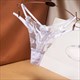 seductive Sheer Thong: Embroidered Mesh Yarn For Alluring Temptation