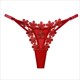 Embroidered Gauze G-String Panties Transparent Adjustable