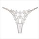 Embroidered Gauze G-String Panties Transparent Adjustable