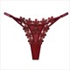 Embroidered Gauze G-String Panties Transparent Adjustable