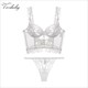 Mesh 3/4 Cup Bra And Thong Set