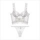 Mesh 3/4 Cup Bra And Thong Set