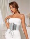 Gothic Corset Top With Lace Up Back And Steel Boning