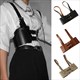 black Pu Leather Adjustable Cummerbunds For Women's Punk Style