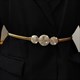 Elastisches Strass-Taillenband Gold Silber Ketten-Gürtel